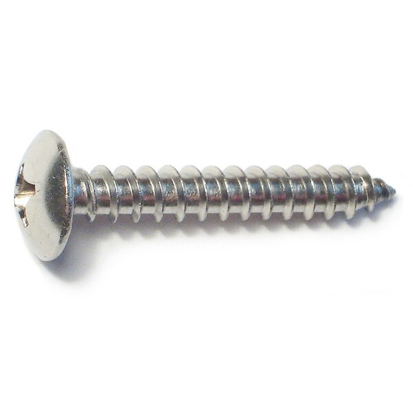 Midwest Fastener Sheet Metal Screw, #12 x 1-1/2 in, 18-8 Stainless Steel Truss Head Phillips Drive, 50 PK 53633 - main